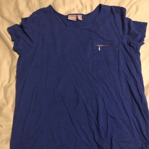 Royal blue short sleeve shirt